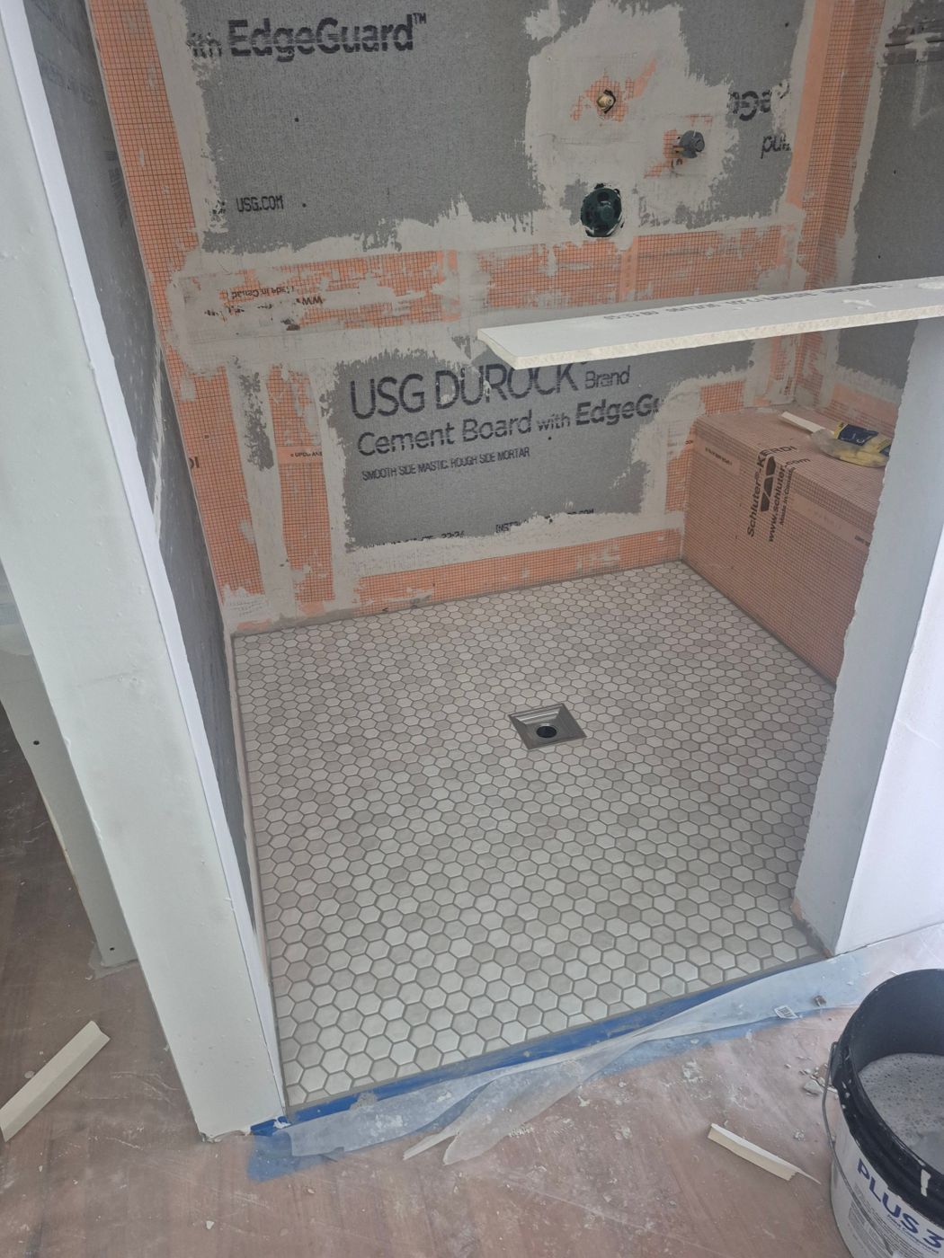 Shower waterproofing done right, behind the tile